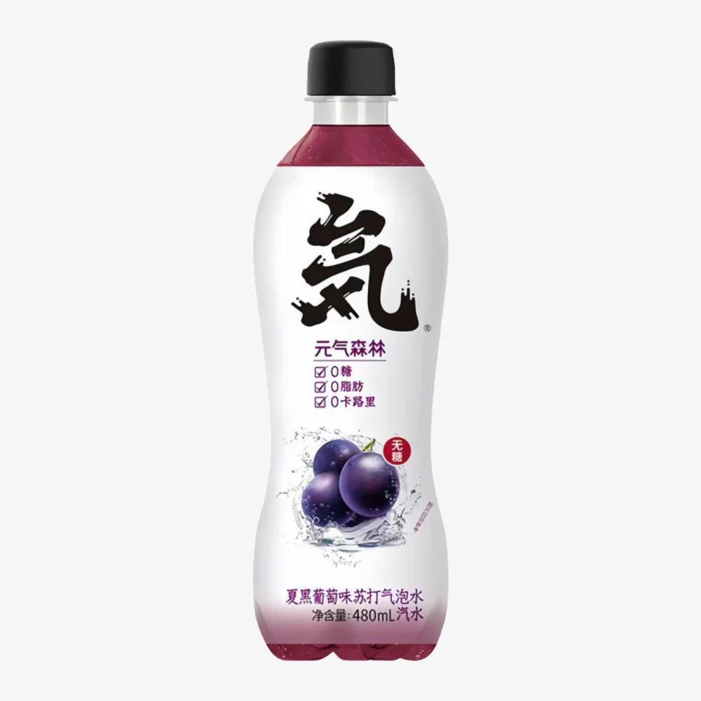 Genki Forest Soda Drinks (Black Grape Flavor) 480ml