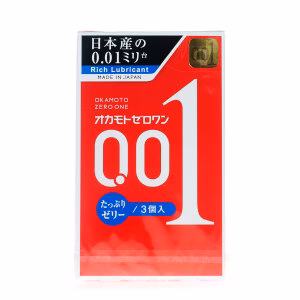 Okamoto 0.01 Zero One Condom 3pcs  Rich lubricant