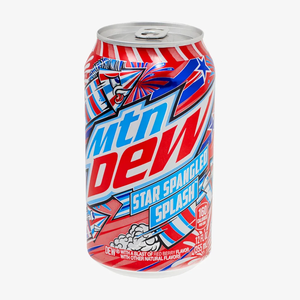 MOUNTAIN DEW Star Spangled Splash Soda  (Red Soda Flavor) 355ml