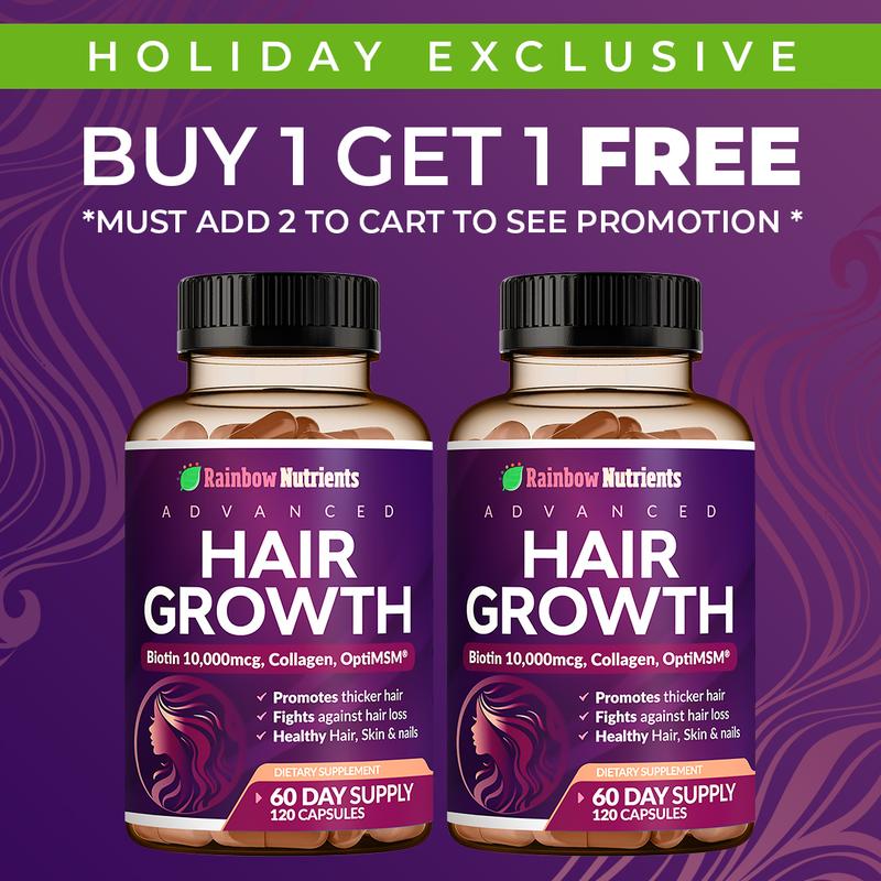 24-in-1 Advanced Hair Growth Vitamins | Biotin 10,000mcg, Collagen, Patented OptiMSM, goMCT, Saw Palmetto | Naturally Regrow Stronger & Healthier Hair, Skin and Nails | Stops Hair Loss | 60 Day Supply