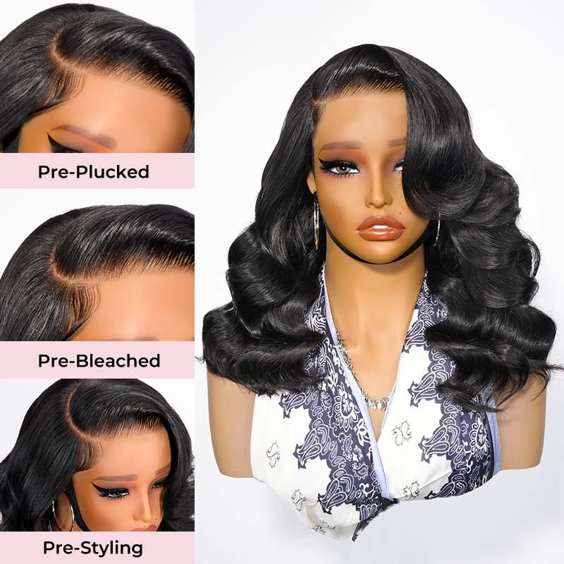 West Kiss 250% Density Right Side Part Glueless LayerCut Wig 6x8 Lace Closure Wig Body Wave Pre Cut Pre Bleached Ready Go Wigs TikTokShopHolidayHaul