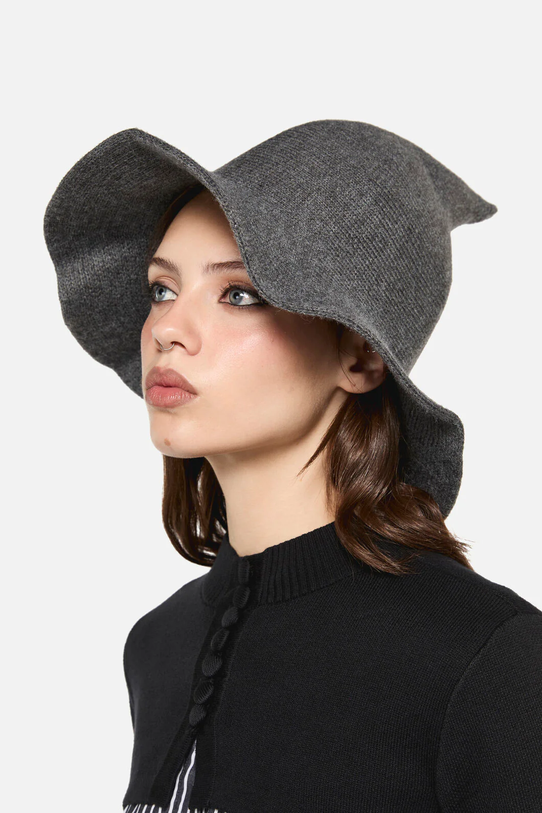 Grey Witchy Hat