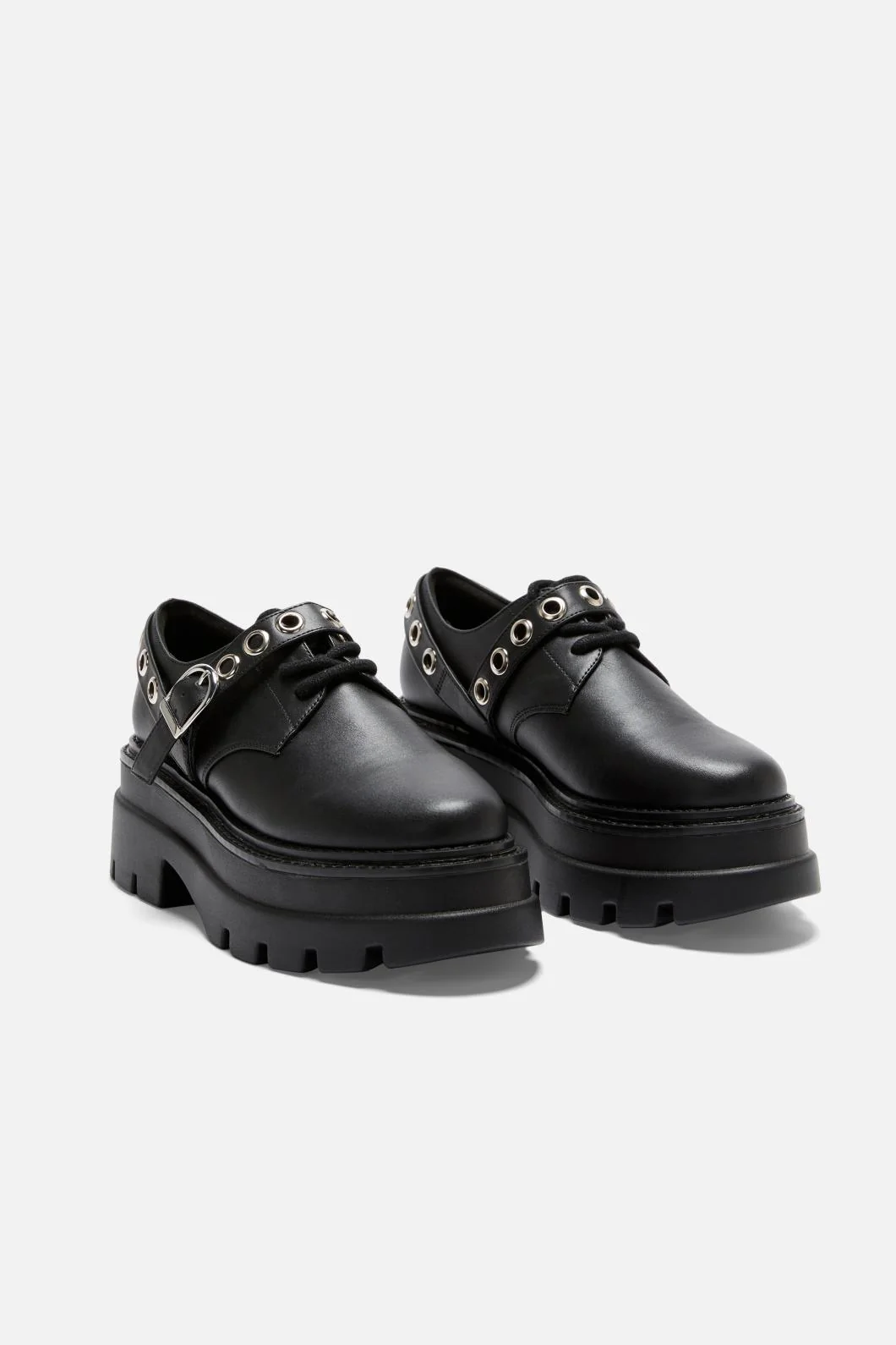 Buckle Eyelet Shoe
