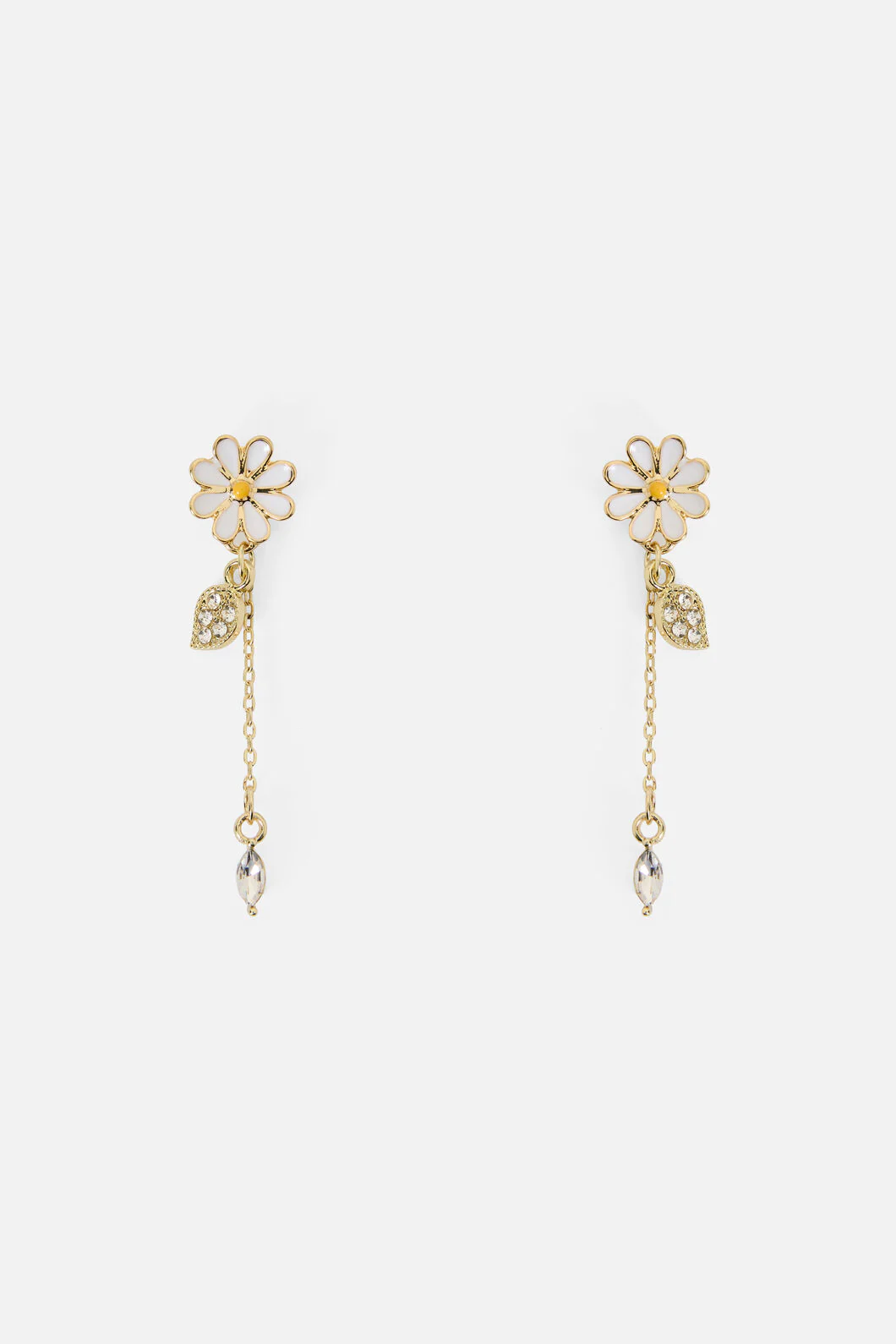 Daisy & Butterfly Drop Earring