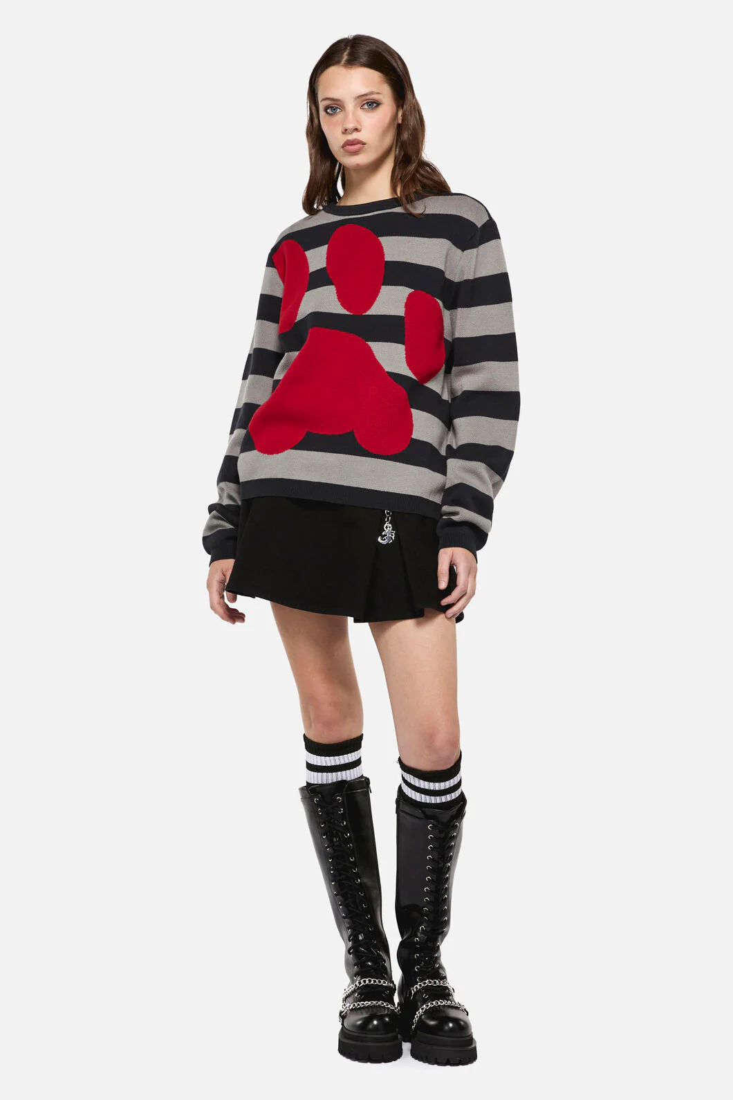 Moggy Stripe Paw Knit