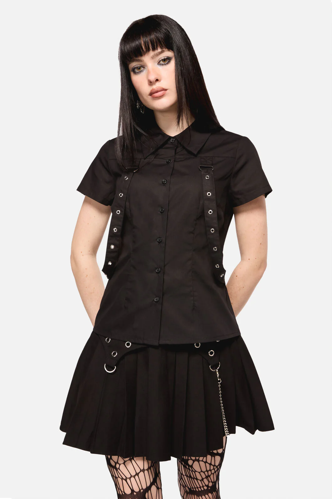 Defiant Punk Trim Blouse