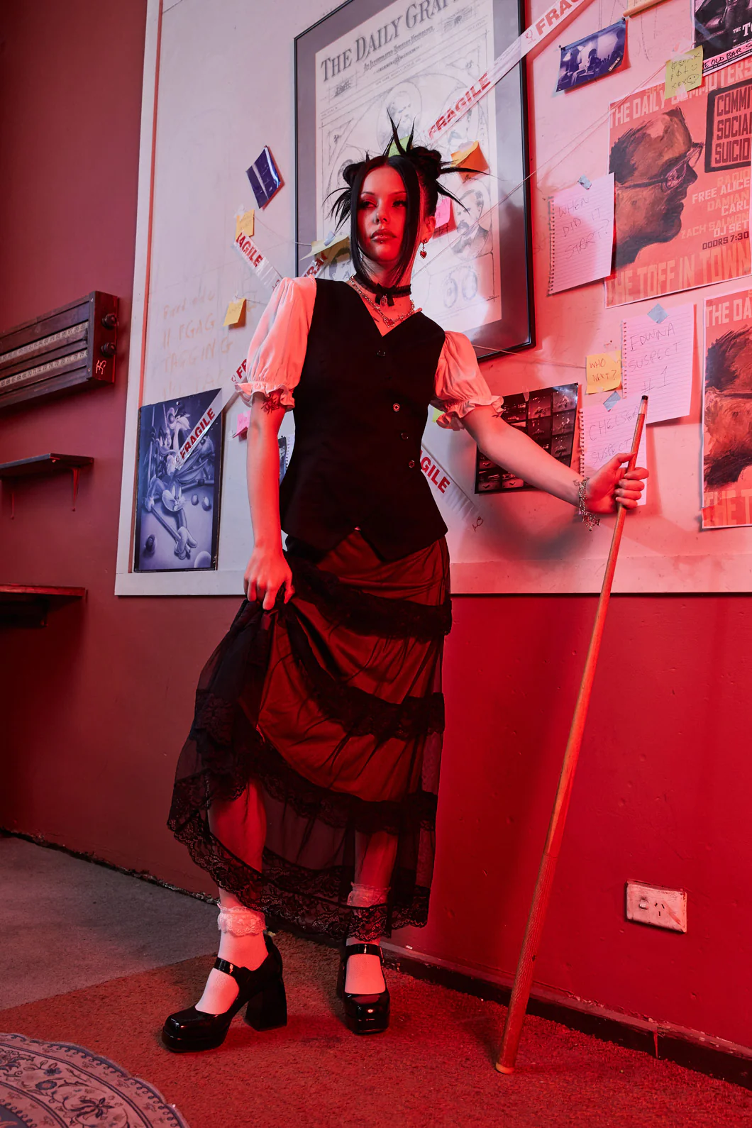 Lock Picker Mesh Lace Skirt