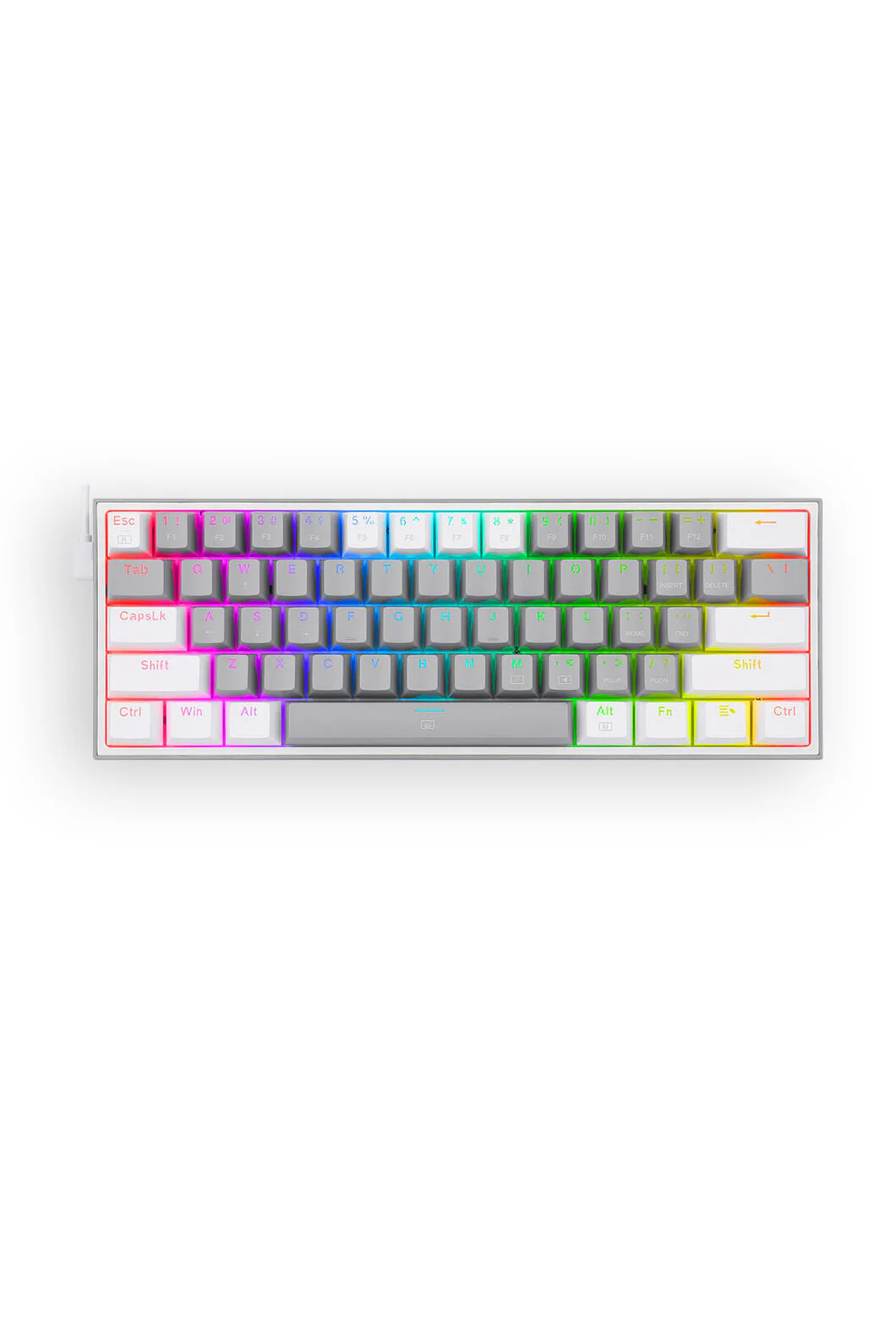 K617-RGB Fizz 61Key Wired Keyboard (Grey/White)
