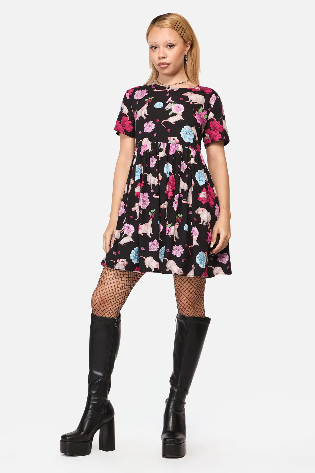 Rat-A-Tat Print Dress