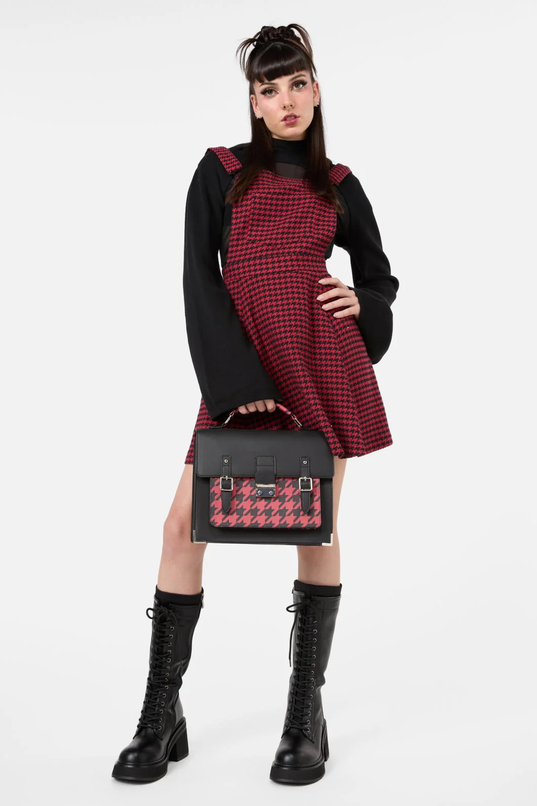 Virtue Houndstooth Satchel
