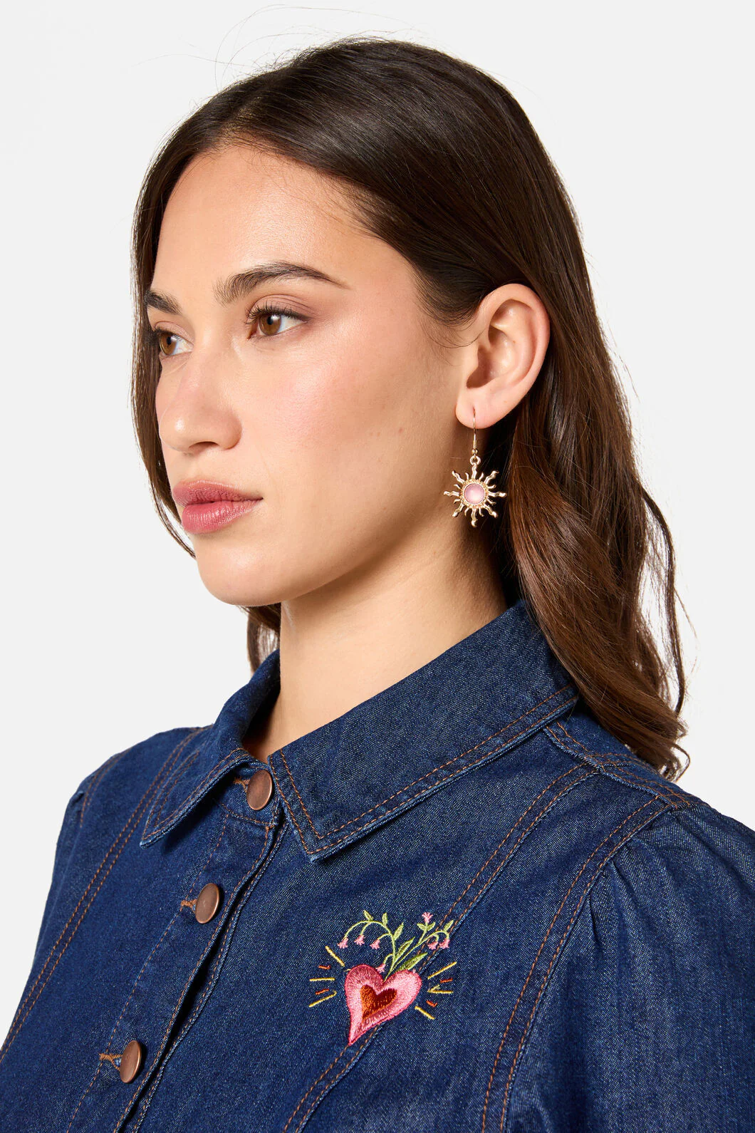 Soft Pink Sun Earrings