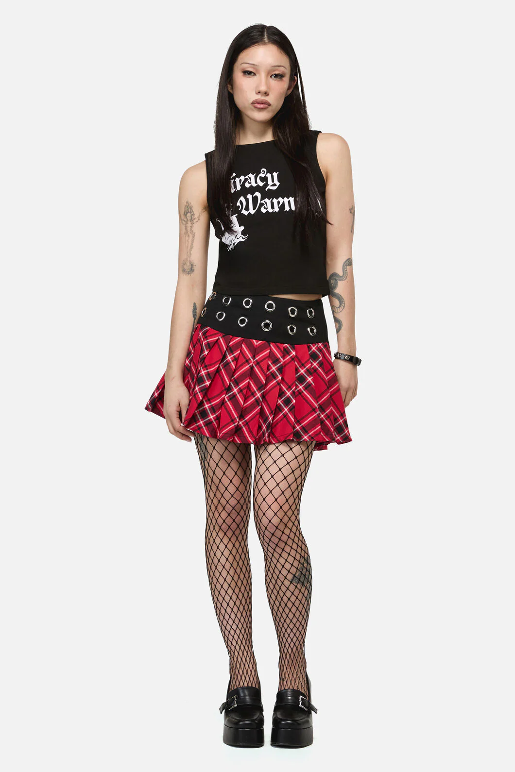 Piracy Punk Tartan Mini Skort