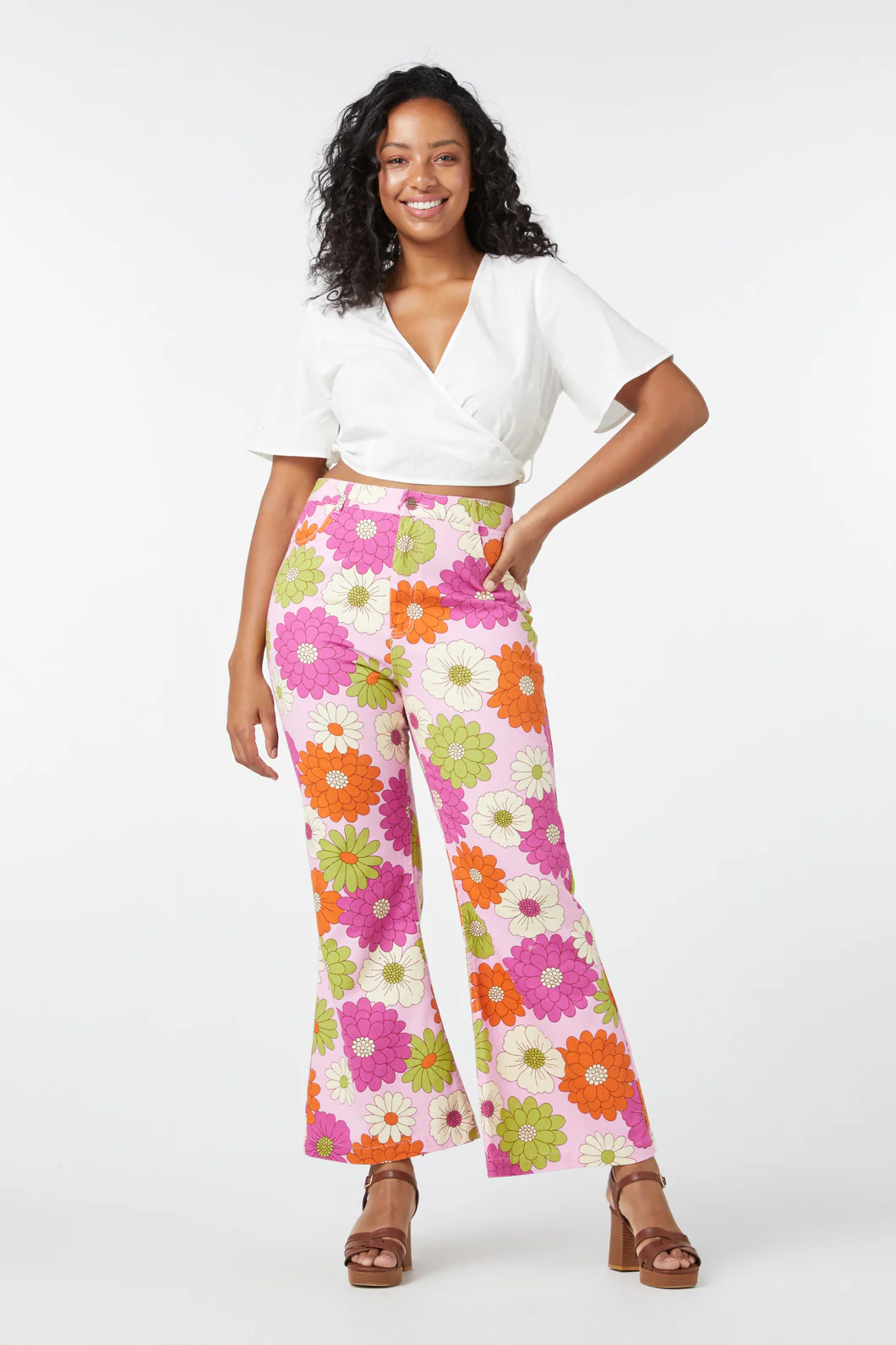 Susan Floral Flare Jean