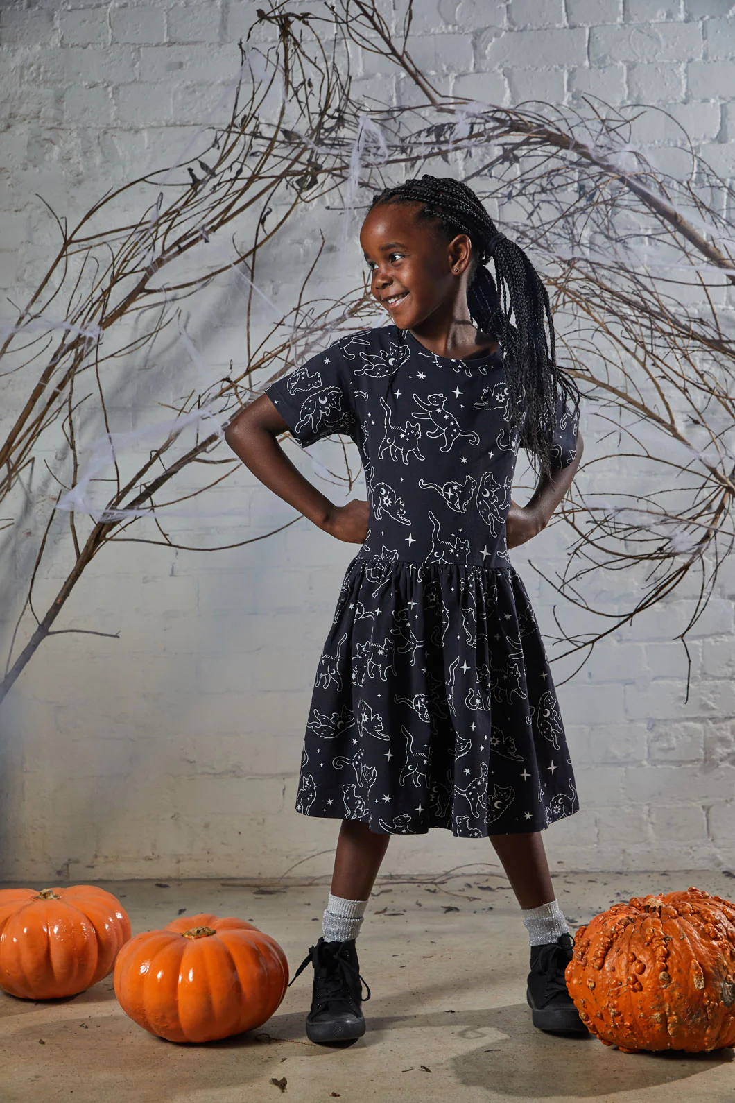 Celestial Cats Kids Dress