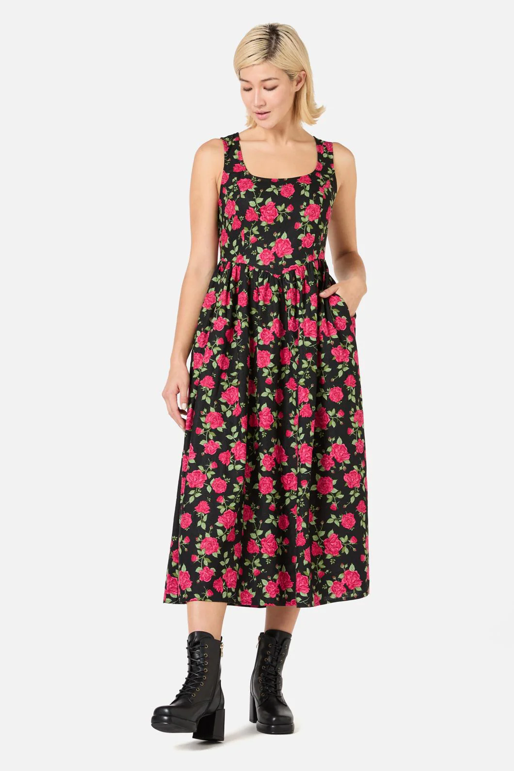 Winter Rose Midi Dress