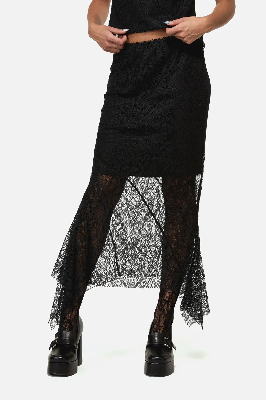 Ellen Lace Goth Formal Skirt