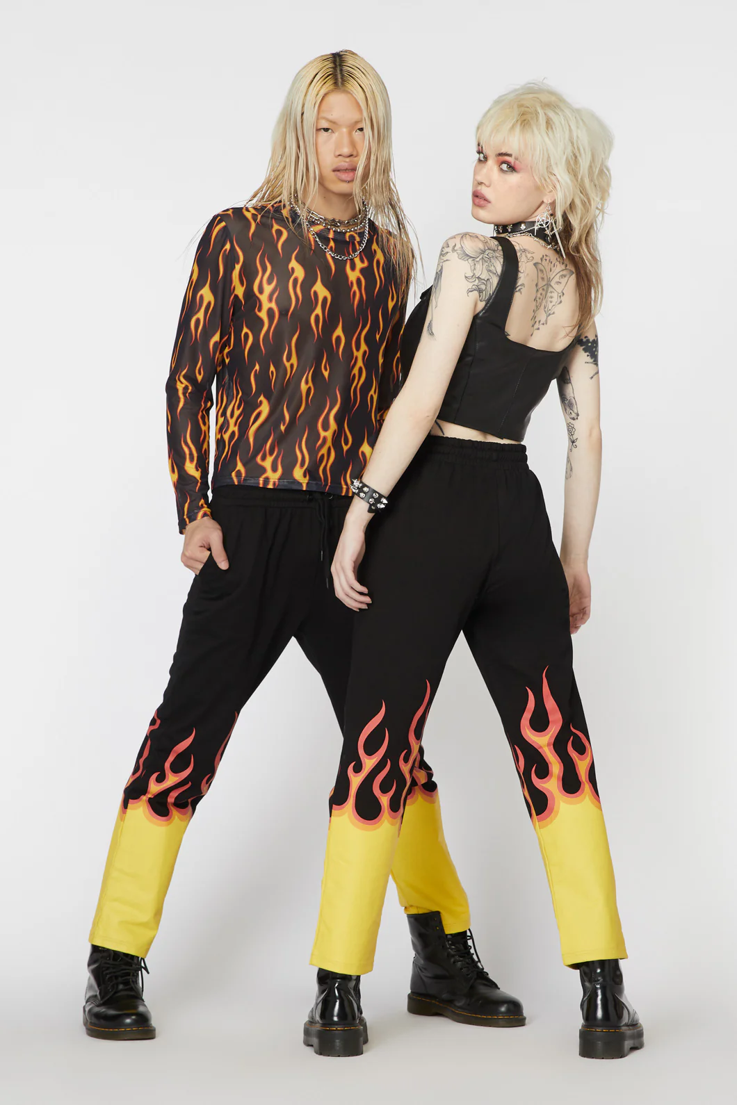 Flame Border Track Pant
