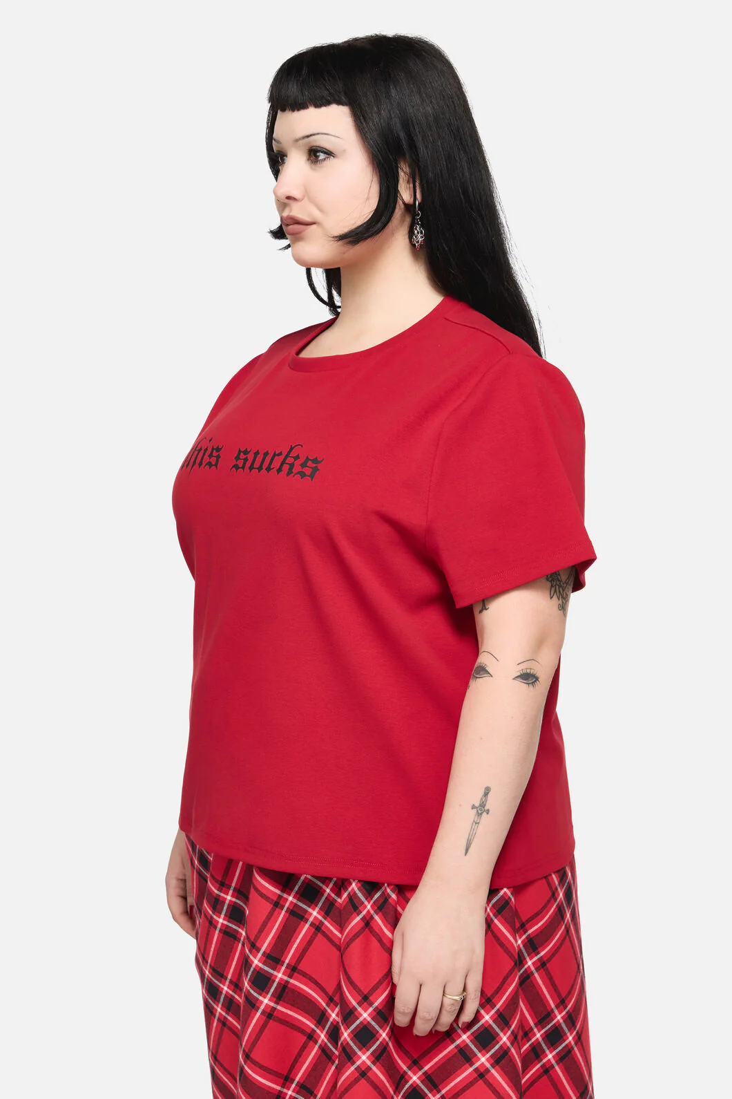 Curve This Sucks Goth Tee