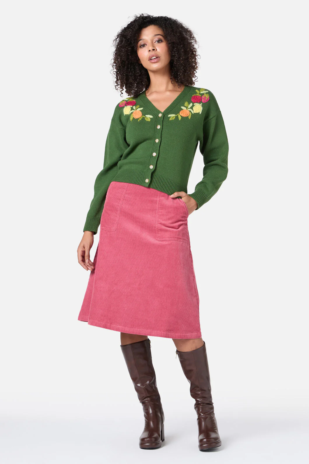 Fruit Embroidered Cardigan