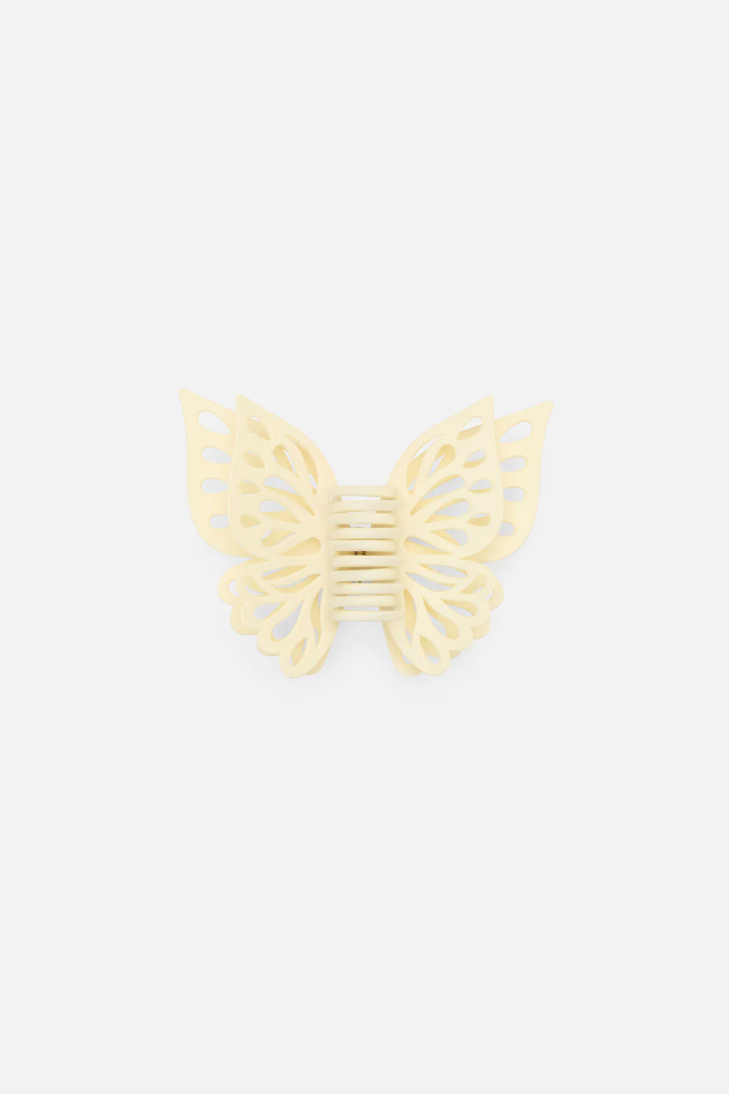 Cream Butterfly Claw Clip