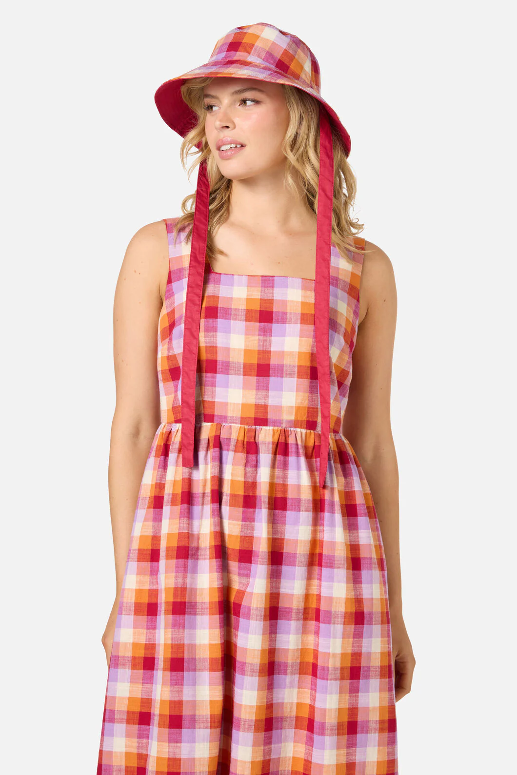 Cassie Check Reversible Hat