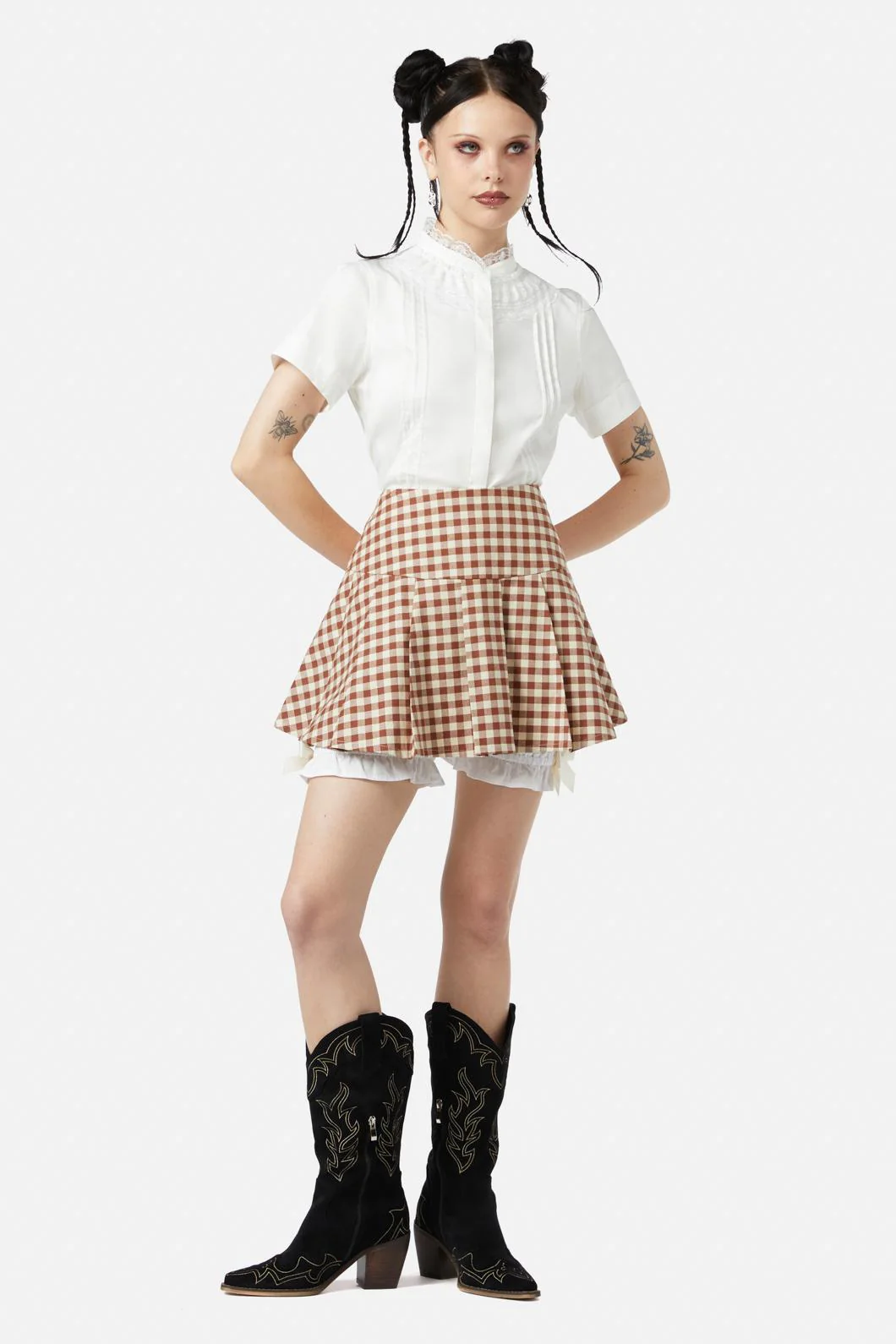 Saloon Gingham Skort