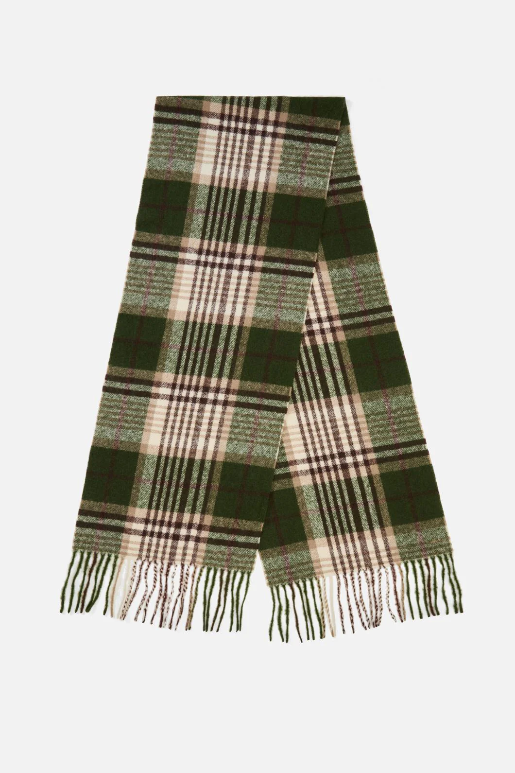 Olive Check Scarf