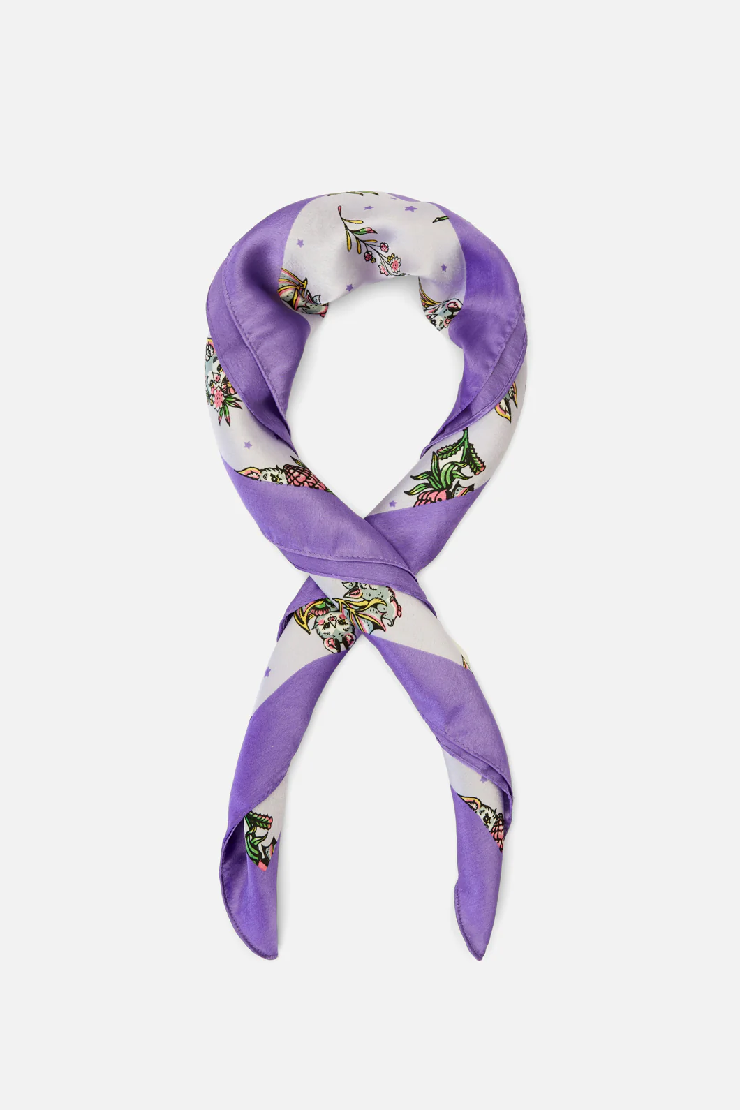 Fruity Bats Satin Scarf