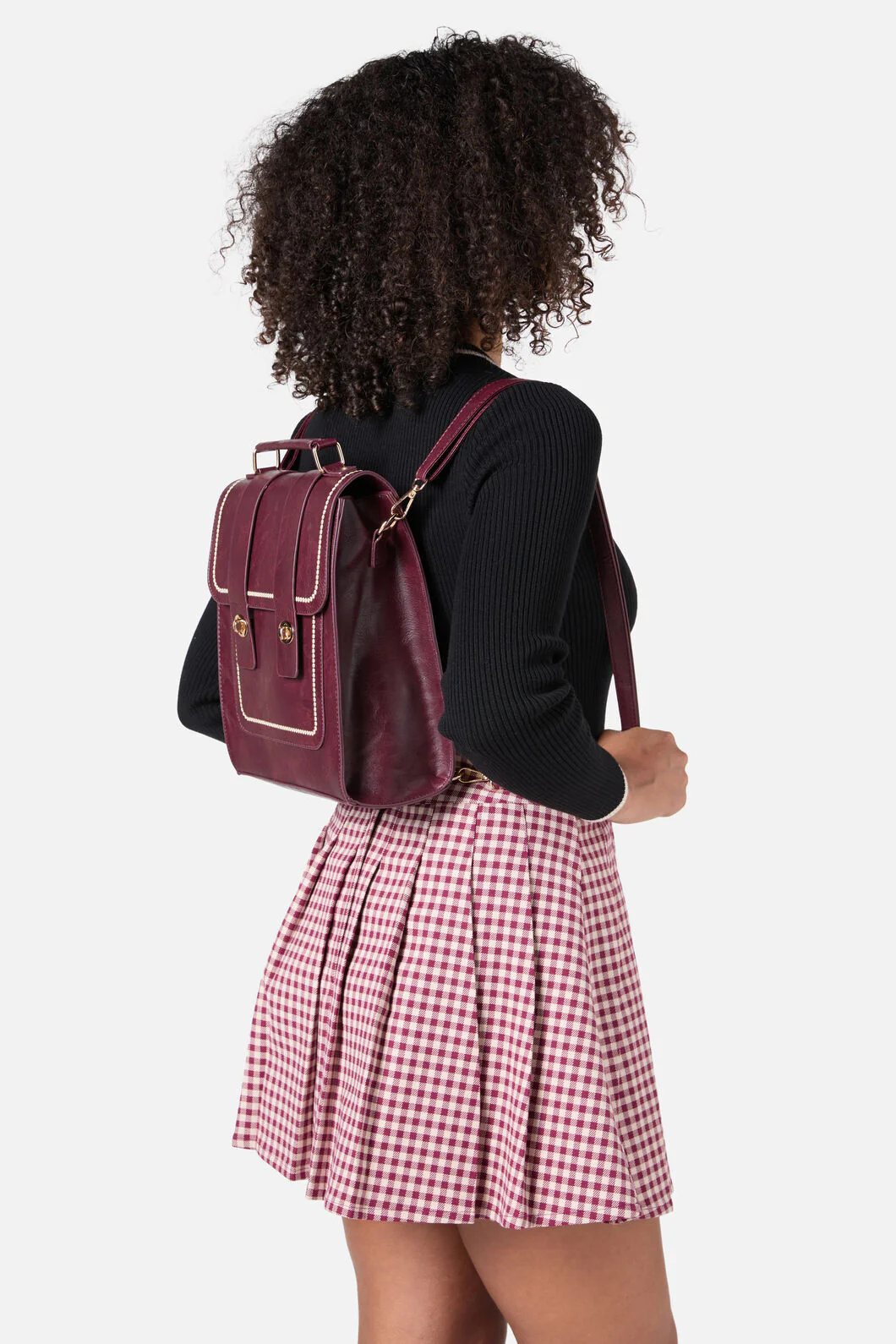 Burgundy Two Way Satchel
