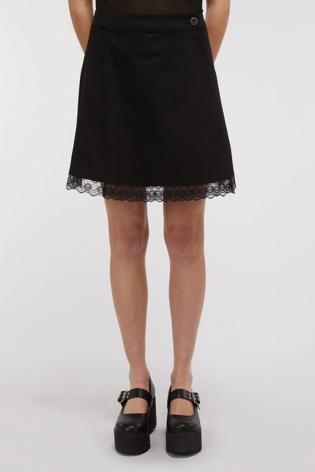 Lace Trim Goth Skirt