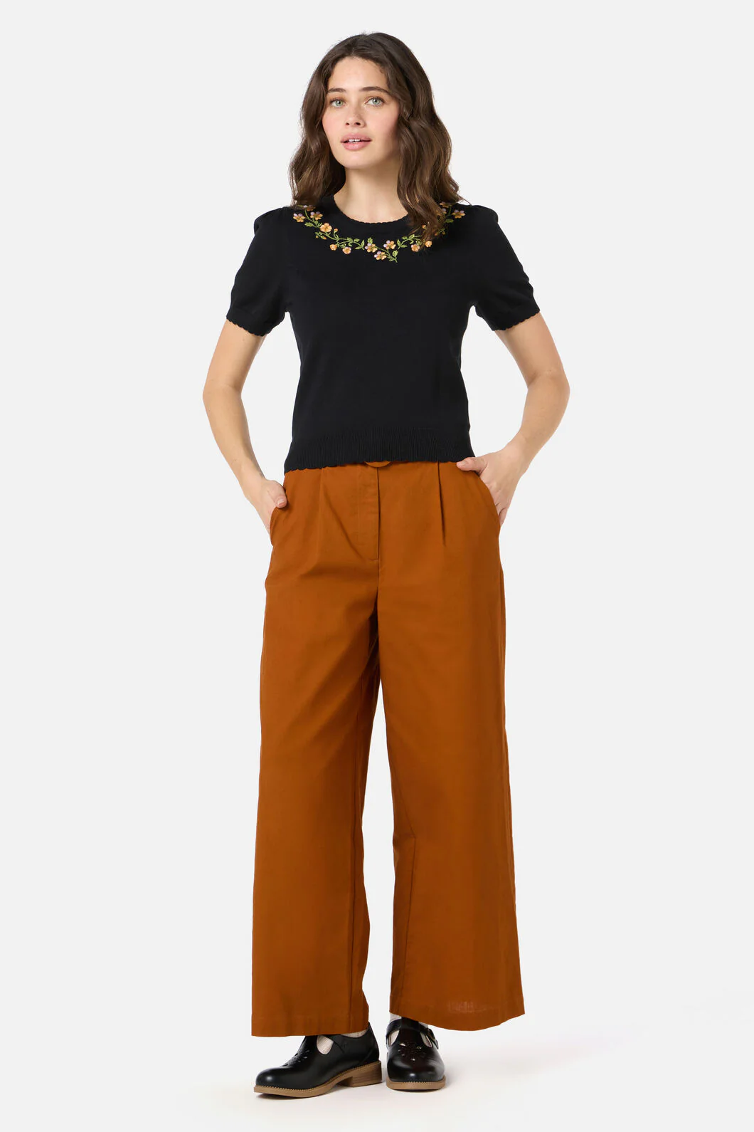 Alyssa Embroidered Knit Top