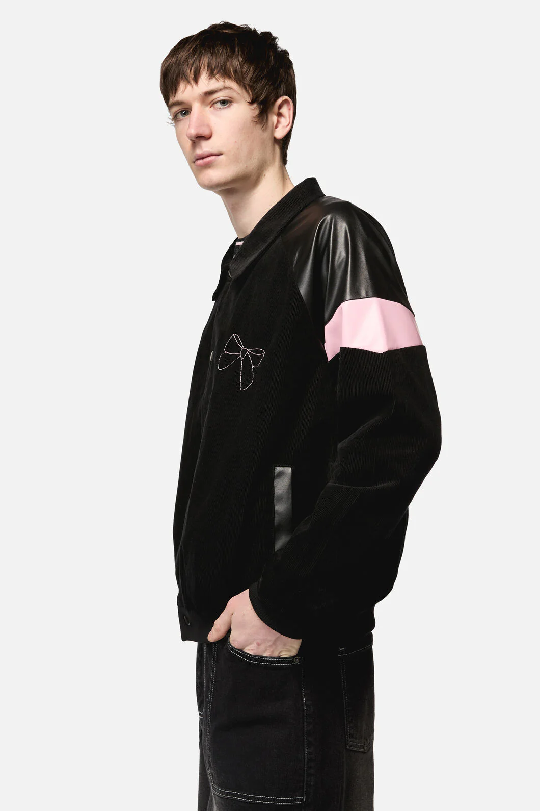 Catkins Chord Panel Bomber Jacket