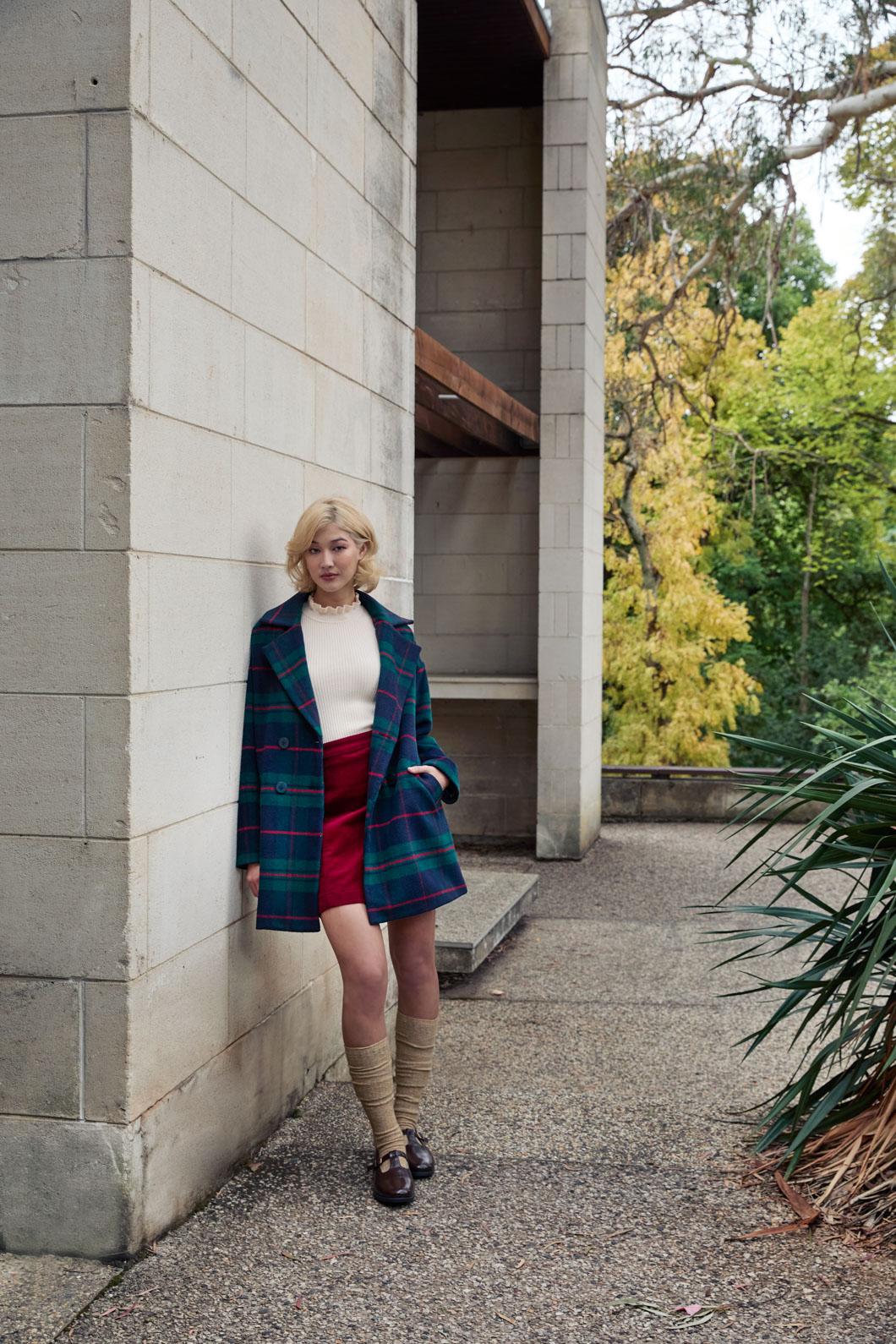 Harper Check Cosy Coat