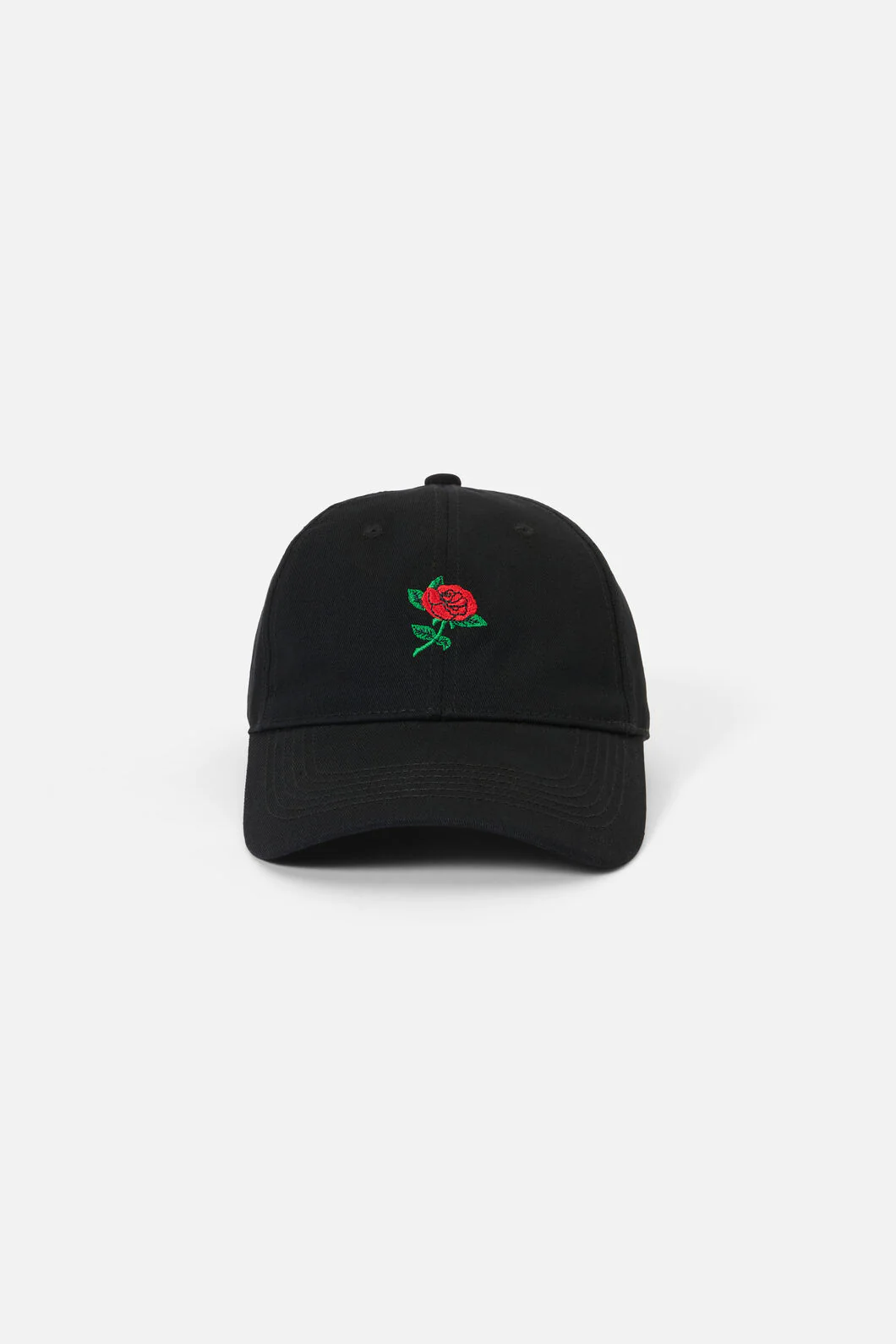 Black Rose Embroidered Cap