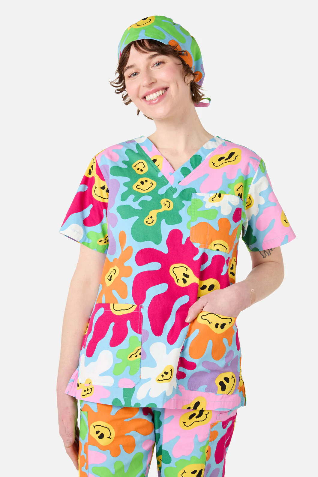 Flower Flow Scrub Hat