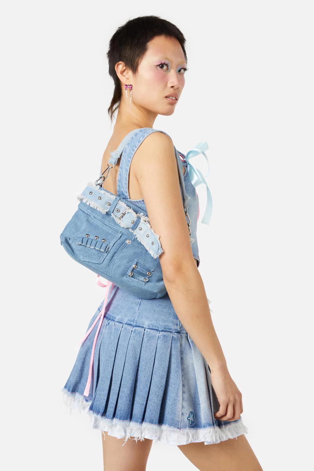 Distressed Denim Bag