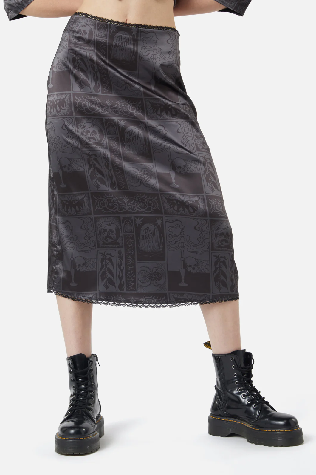 Ruined Mansion Satin Brocade Skirt