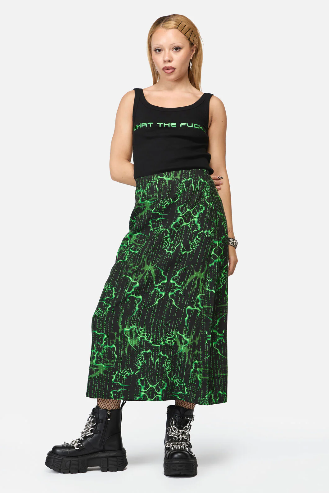 Main Frame Print Midi Skirt