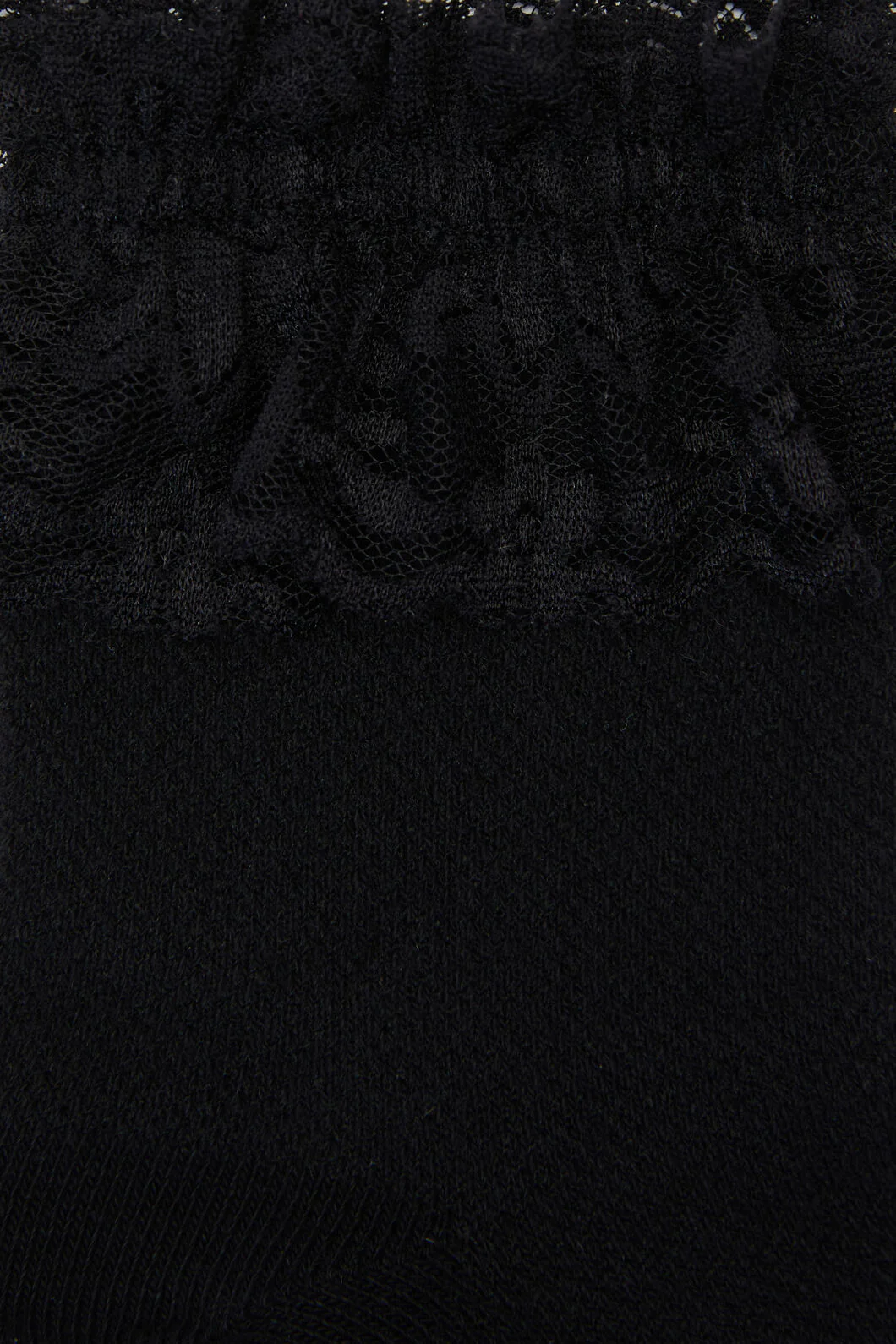 Black Lace Top Sock