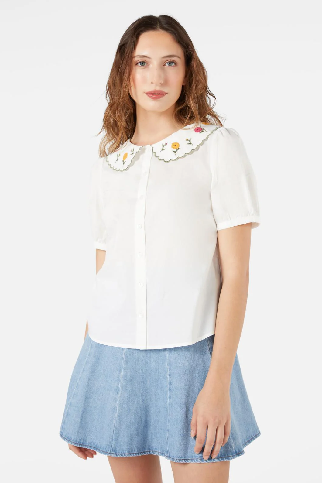 Marie Fleur Emb Blouse