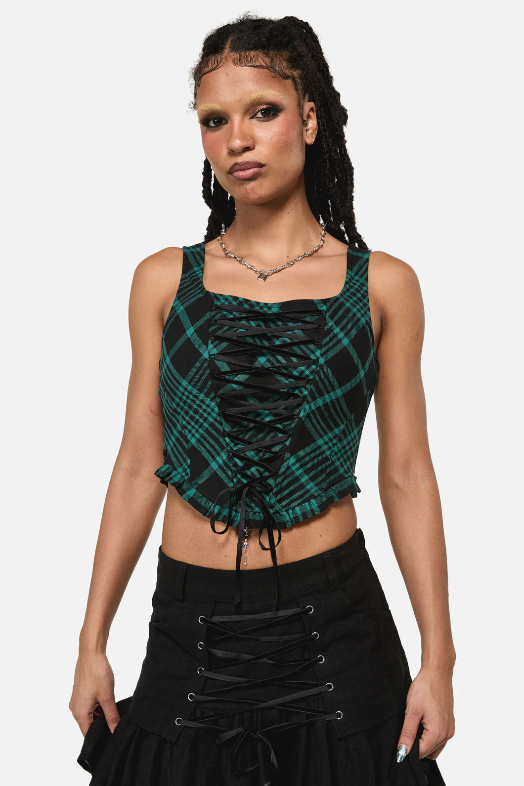 Conjuring Goth Tartan Corset