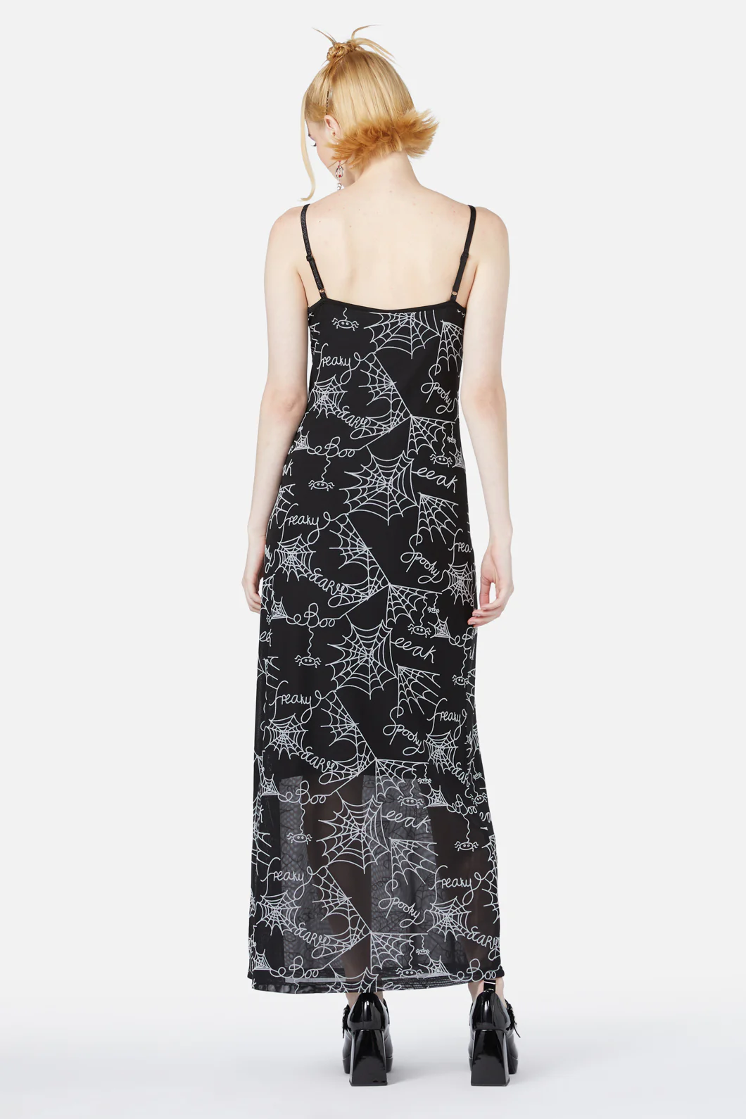 Entangled Flocked Mesh Dress