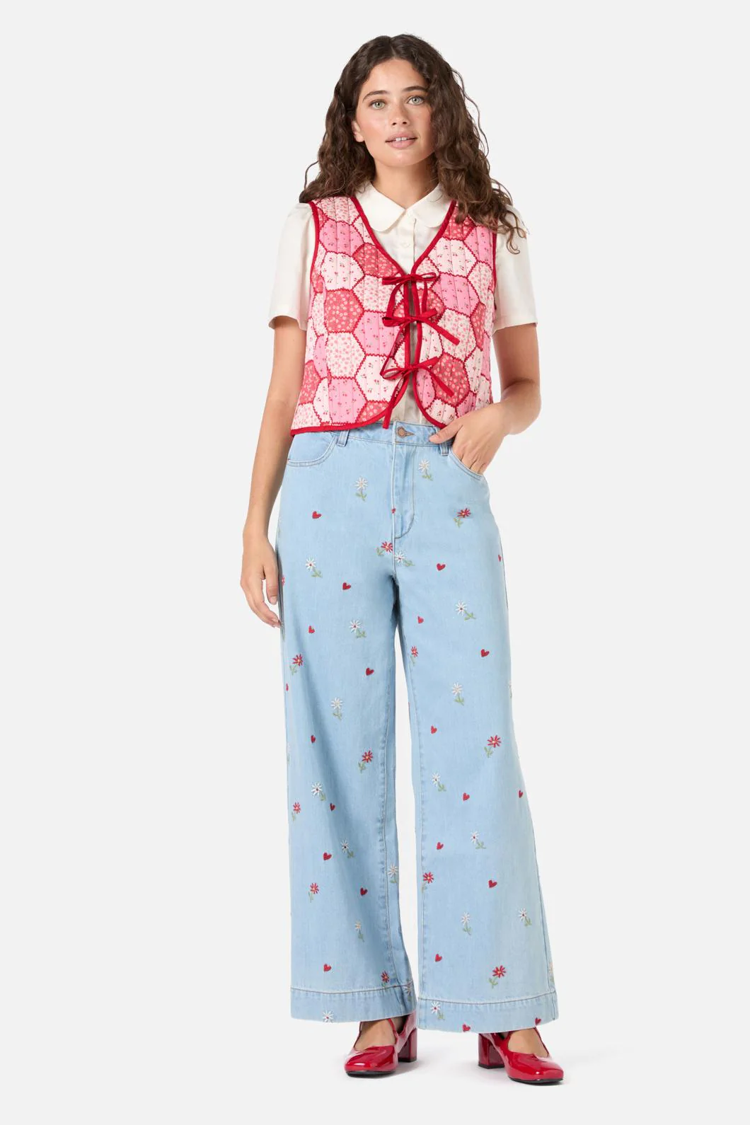 Patchwork Quilted Tie Vest