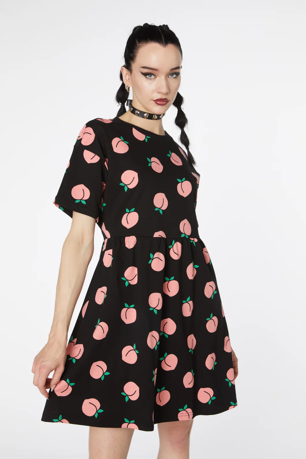 You Peach Cotton Smock Dress