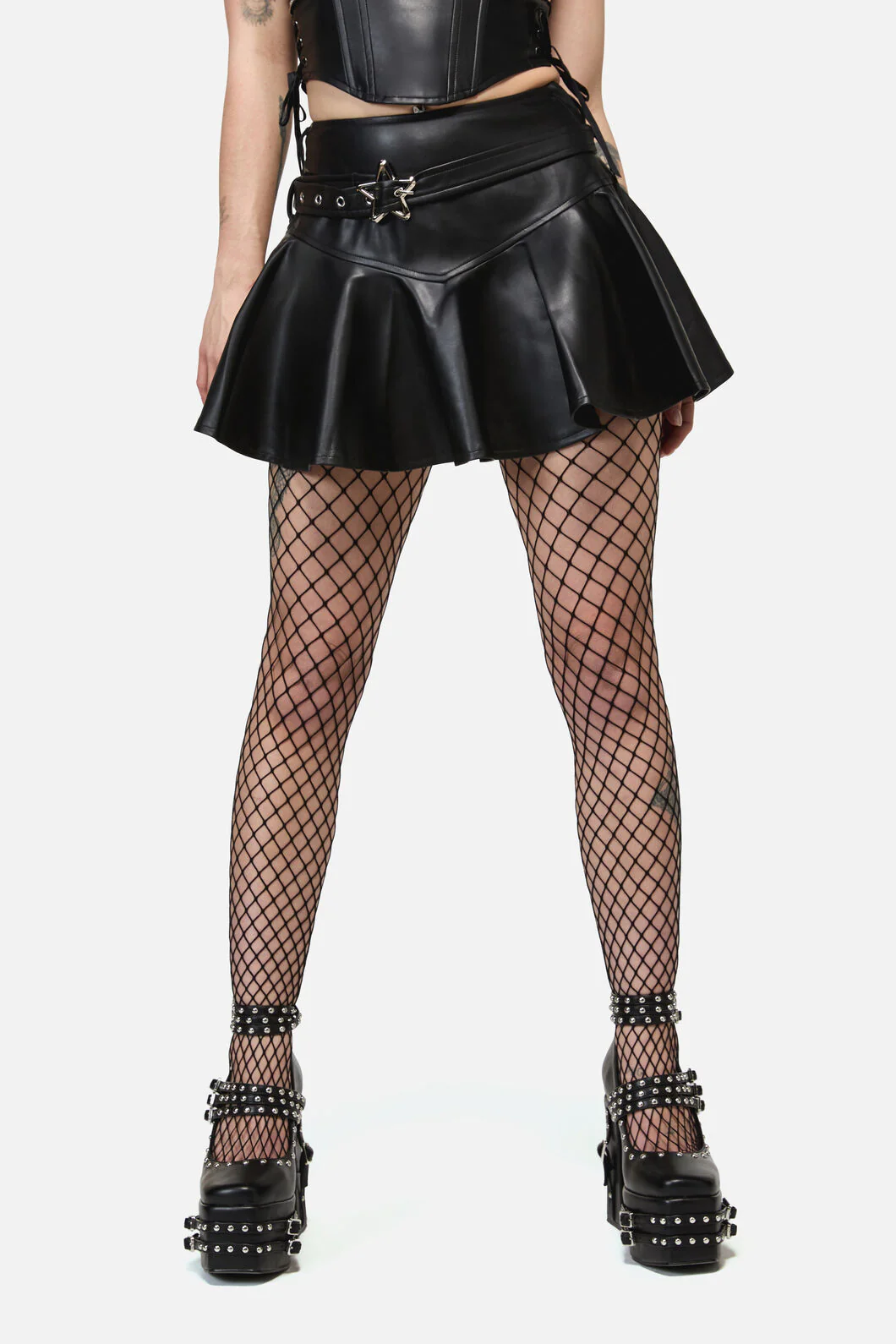 Roxi Star Buckle Grunge Skort