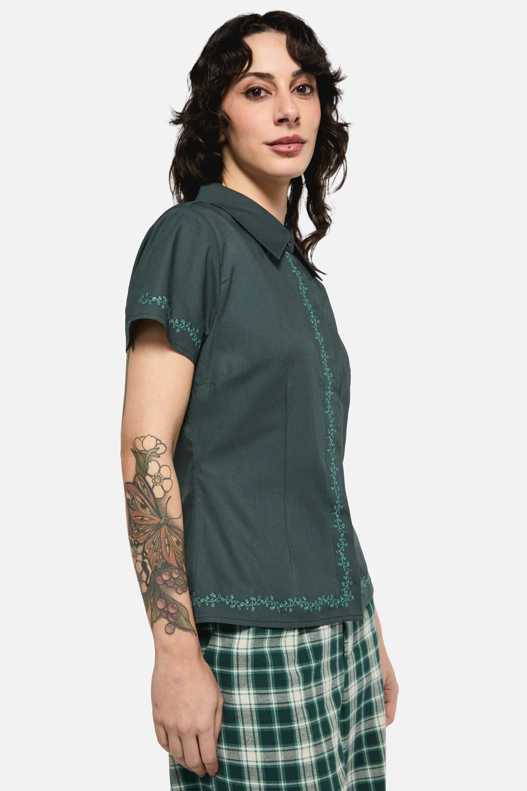 Keeper Of The Woods Embroidered Trim Blouse