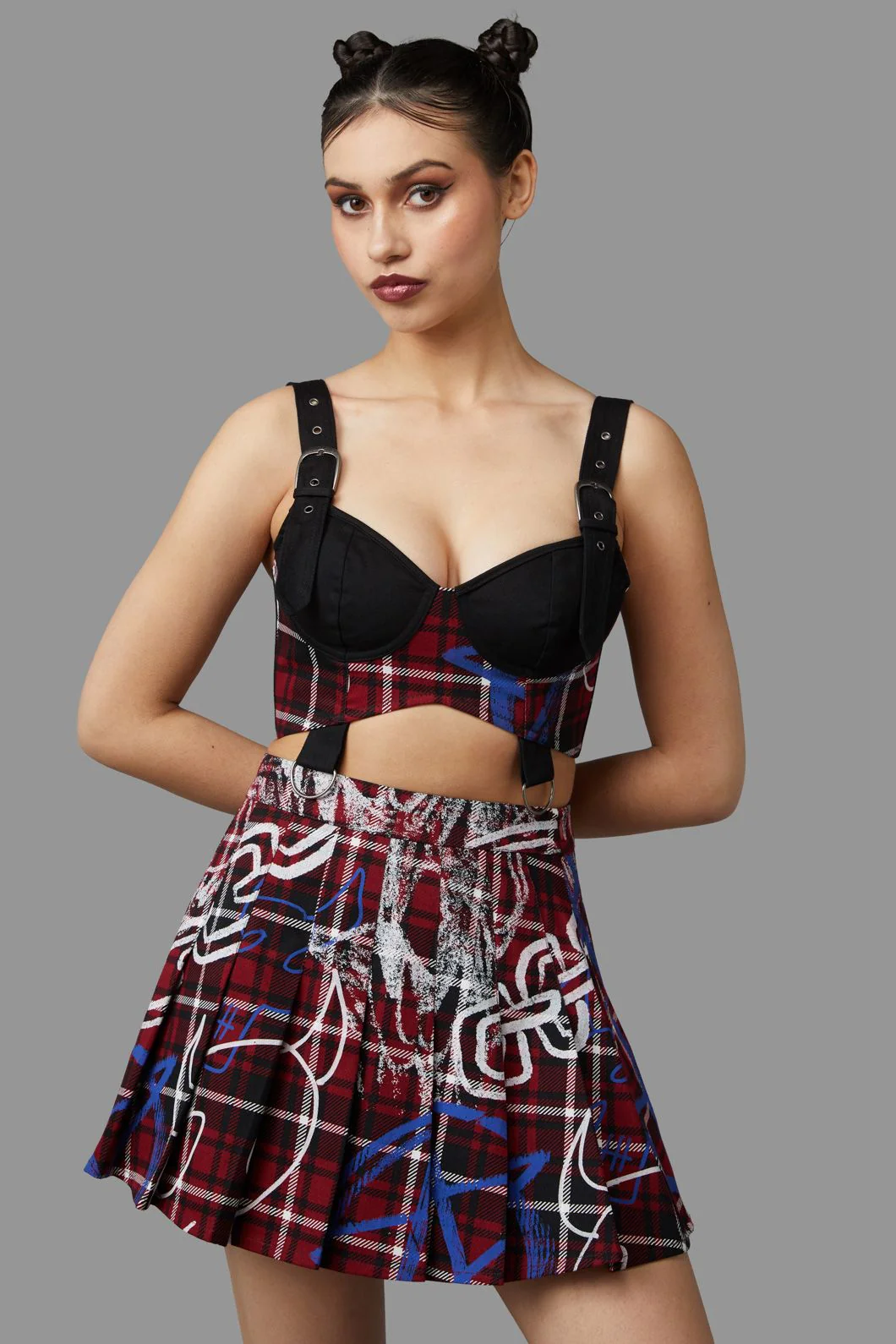 Tag Tartan Corset Top