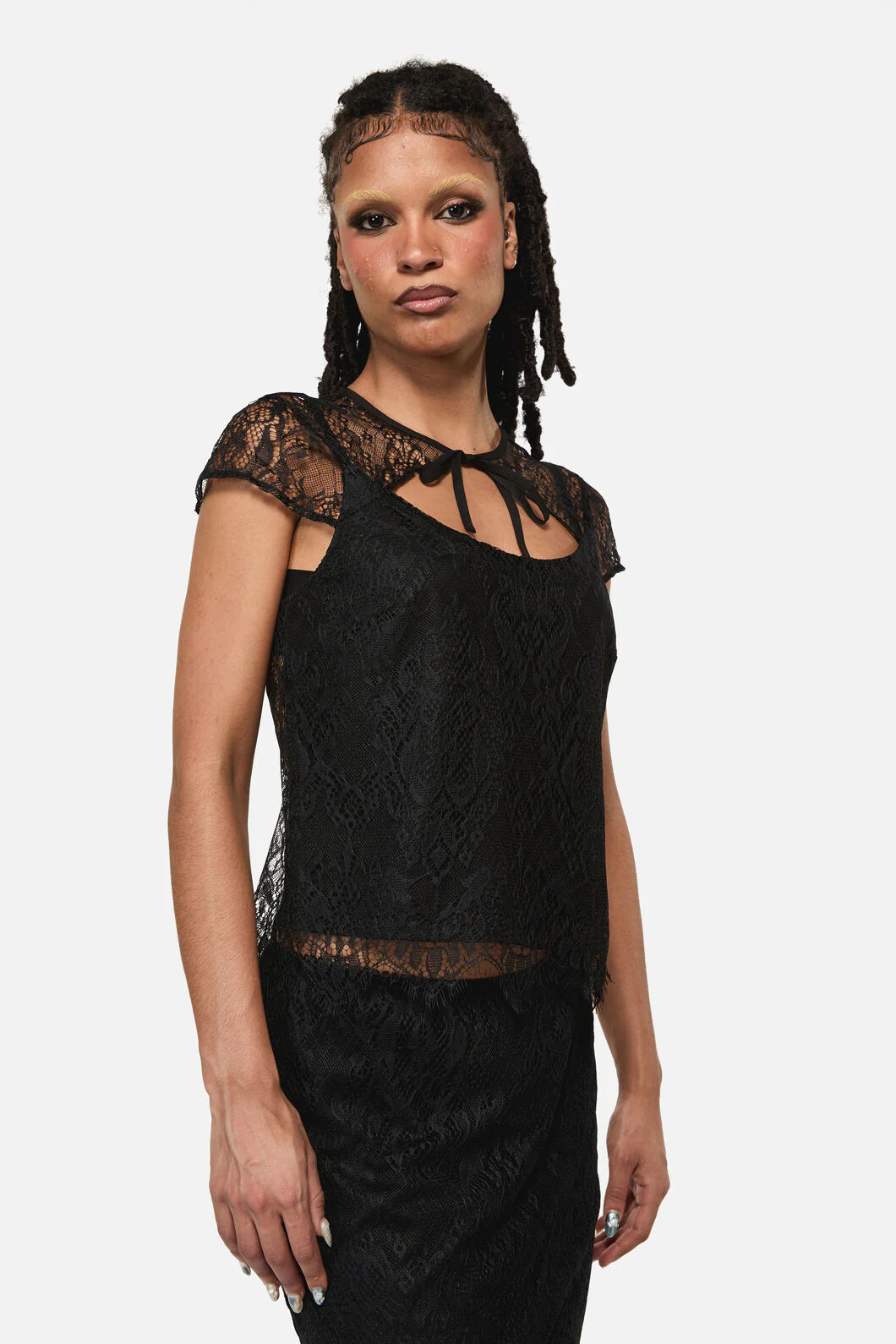 Ellen Lace Goth Formal Blouse