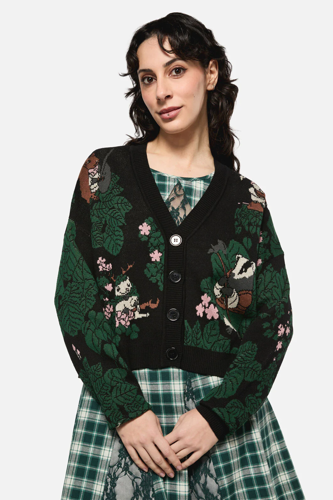 Keeper Of The Woods Graphic Knit Cardigan