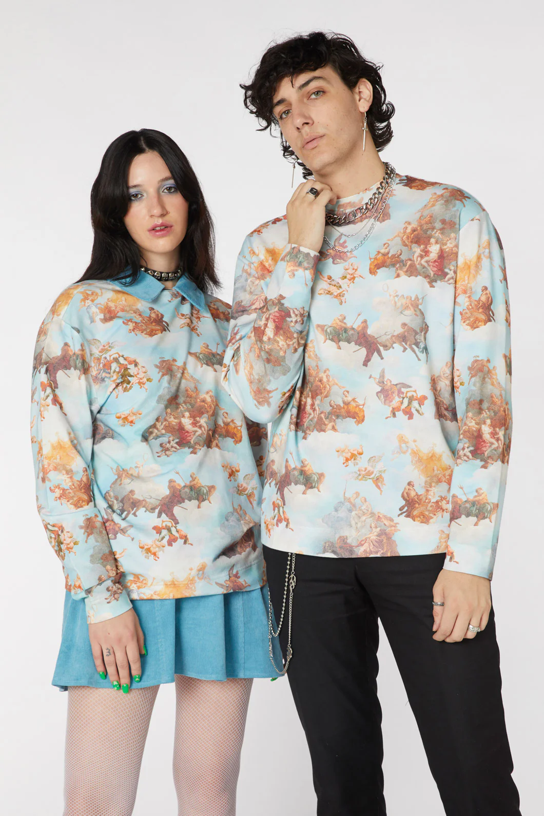 Printed Art Mural Sweater